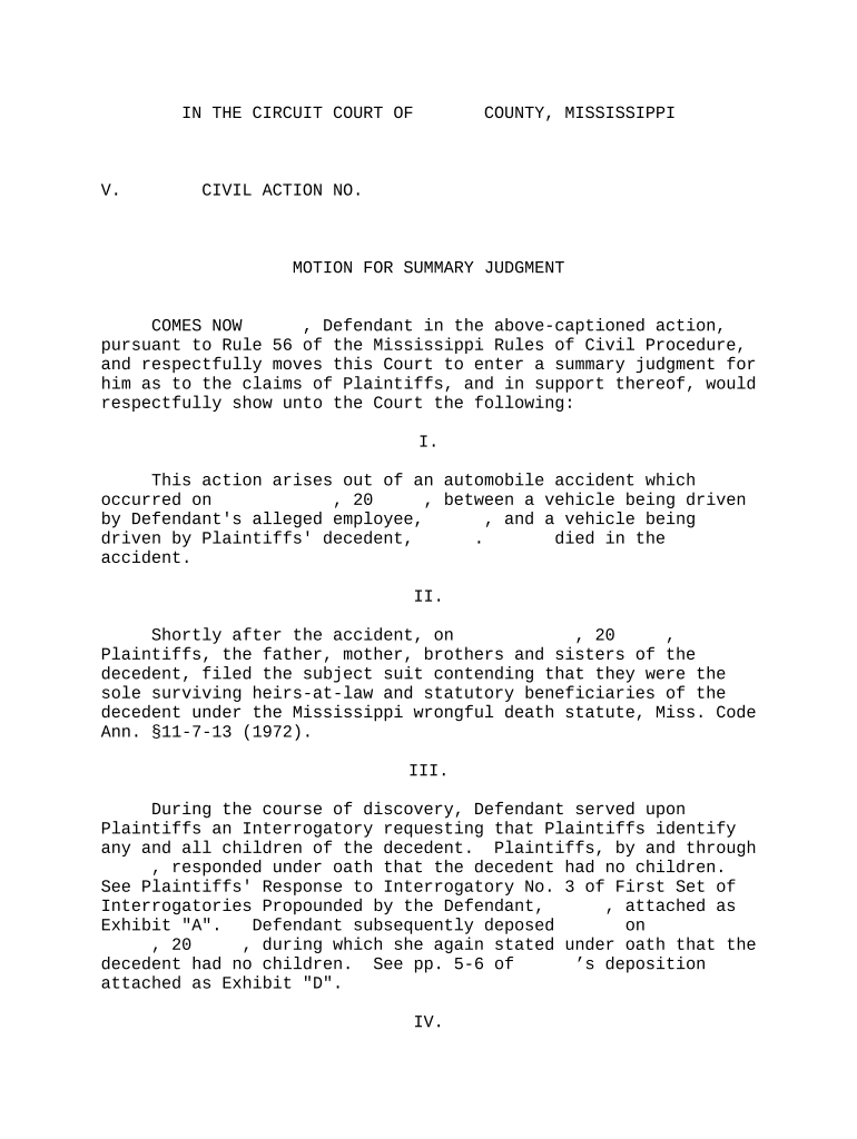 mississippi affidavit of heirship for motor vehicle Preview on Page 1.