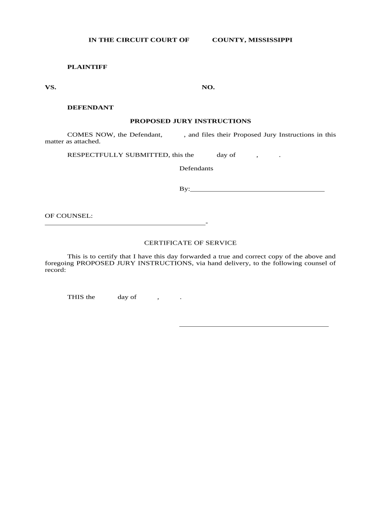 mississippi jury instructions Preview on Page 1.