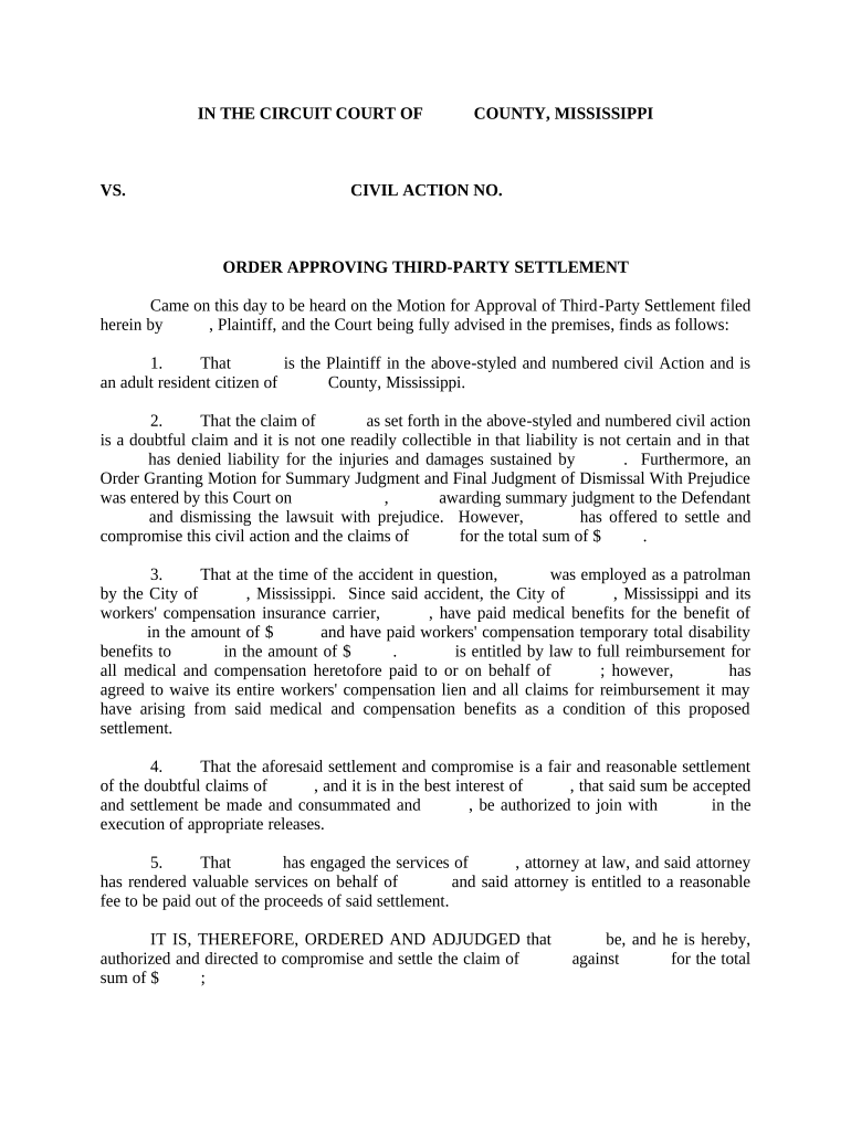 mississippi workers compensation settlements Preview on Page 1