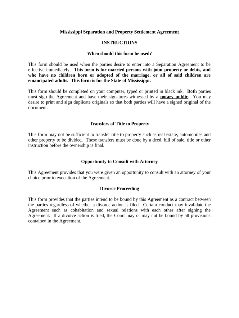 Legal separation in mississippi Fill out & sign online DocHub