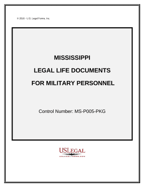 Mississippi Military Legal Life Documents