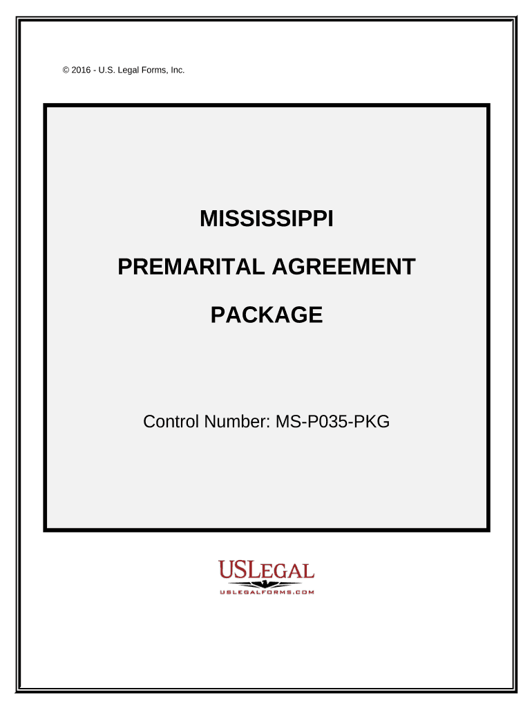 Premarital Agreements Package - Mississippi Preview on Page 1