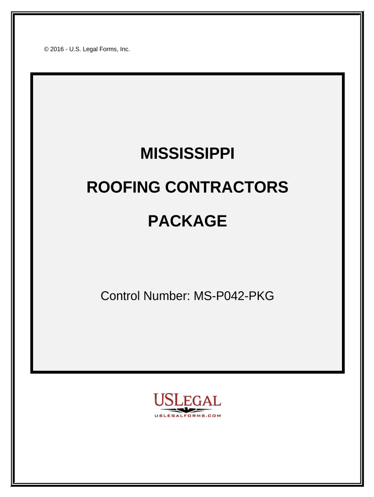 Roofing Contractor Package - Mississippi Preview on Page 1.