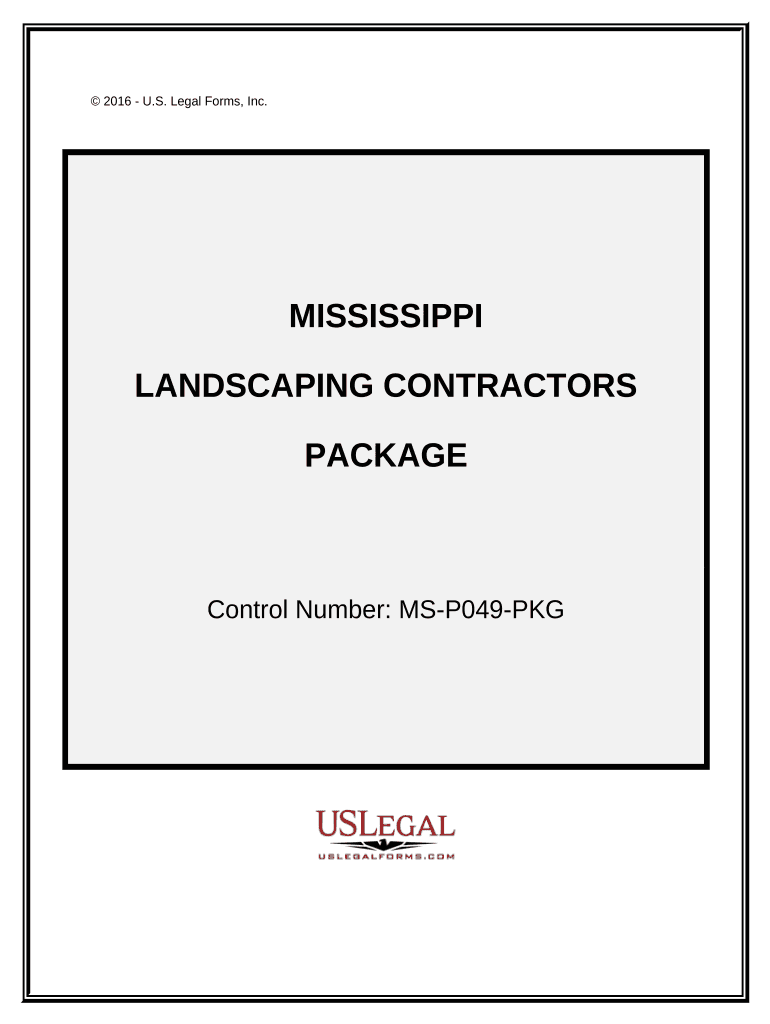 Landscaping Contractor Package - Mississippi Preview on Page 1