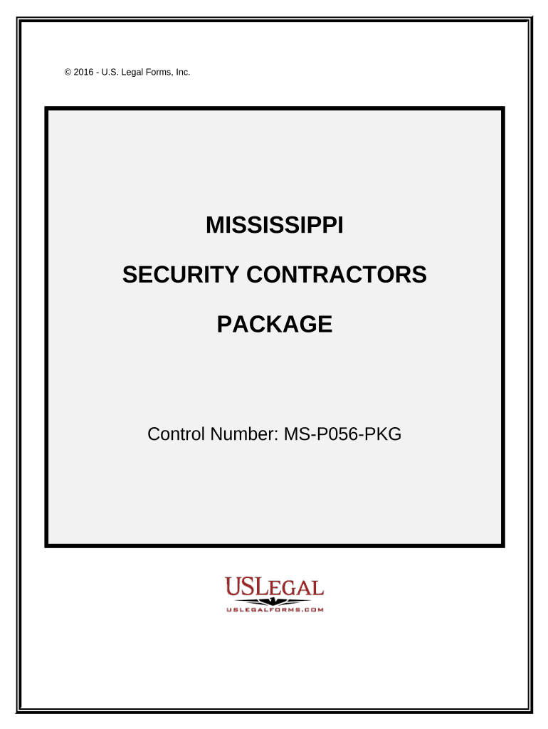 Security Contractor Package - Mississippi Preview on Page 1