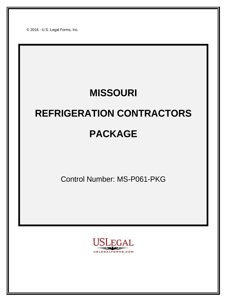 Refrigeration Contractor Package - Mississippi Preview on Page 1