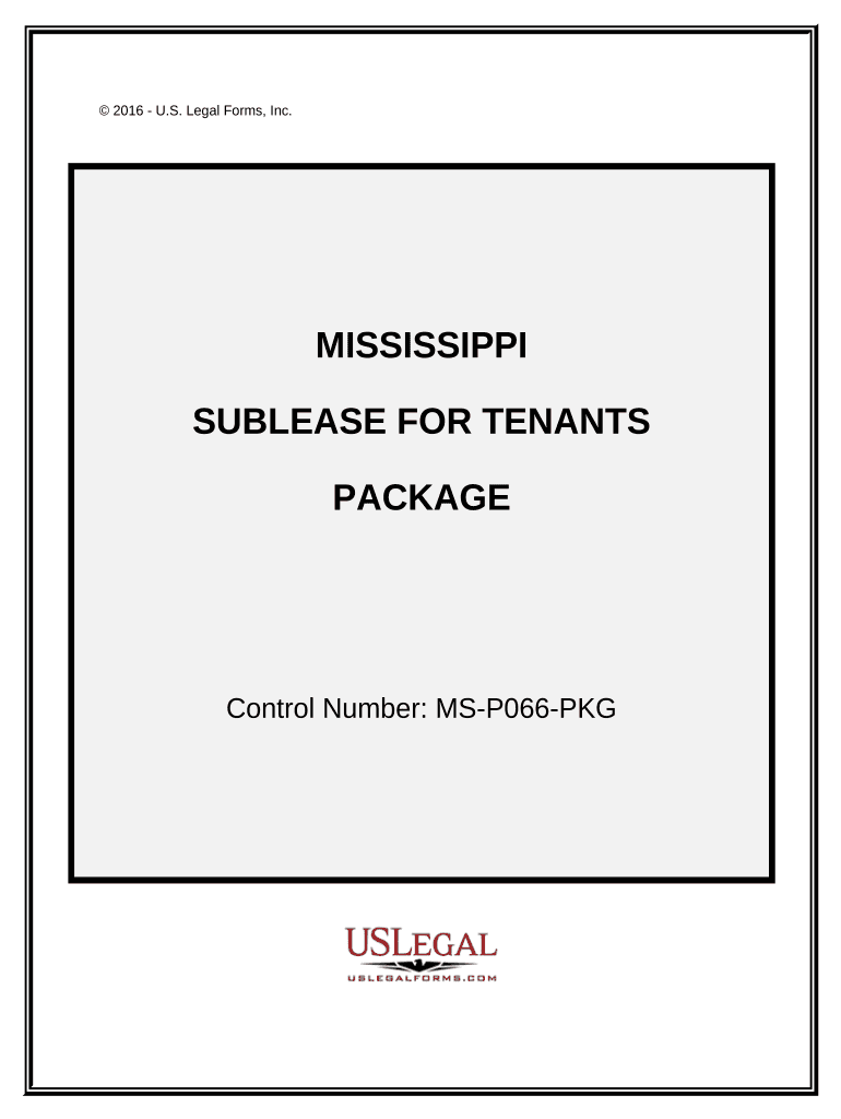Landlord Tenant Sublease Package - Mississippi Preview on Page 1