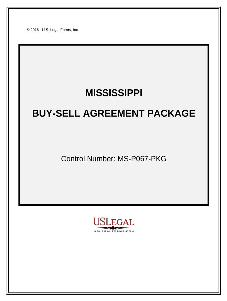 Buy Sell Agreement Package - Mississippi Preview on Page 1.