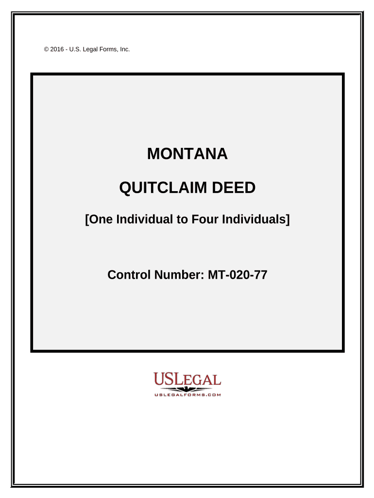 montana quit claim deed Preview on Page 1