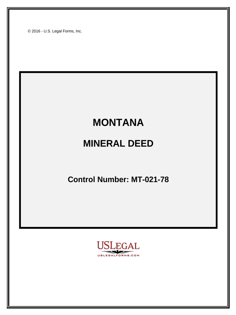 Mineral Deed - Montana Preview on Page 1