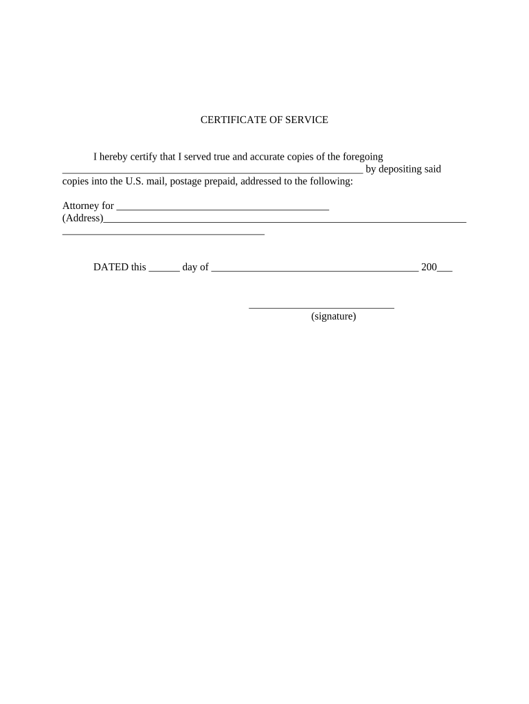 Certificate of service: Fill out &amp; sign online | DocHub