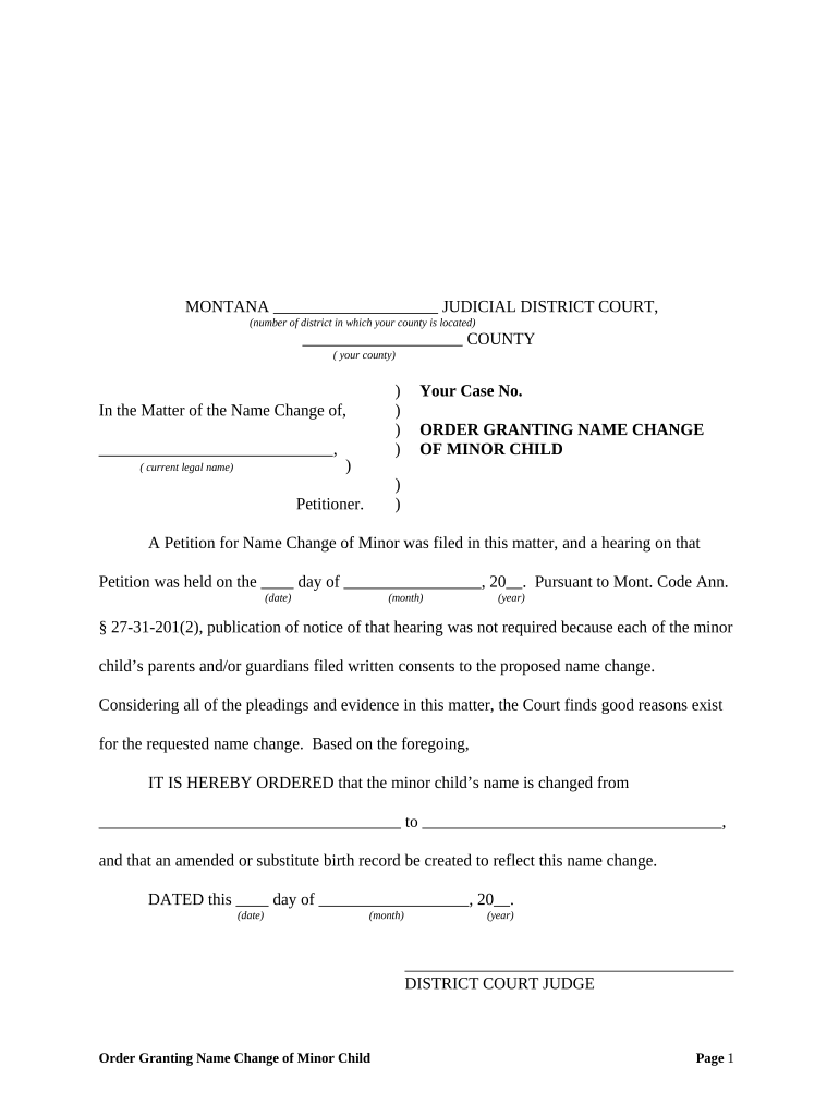 Montana name change Fill out & sign online DocHub