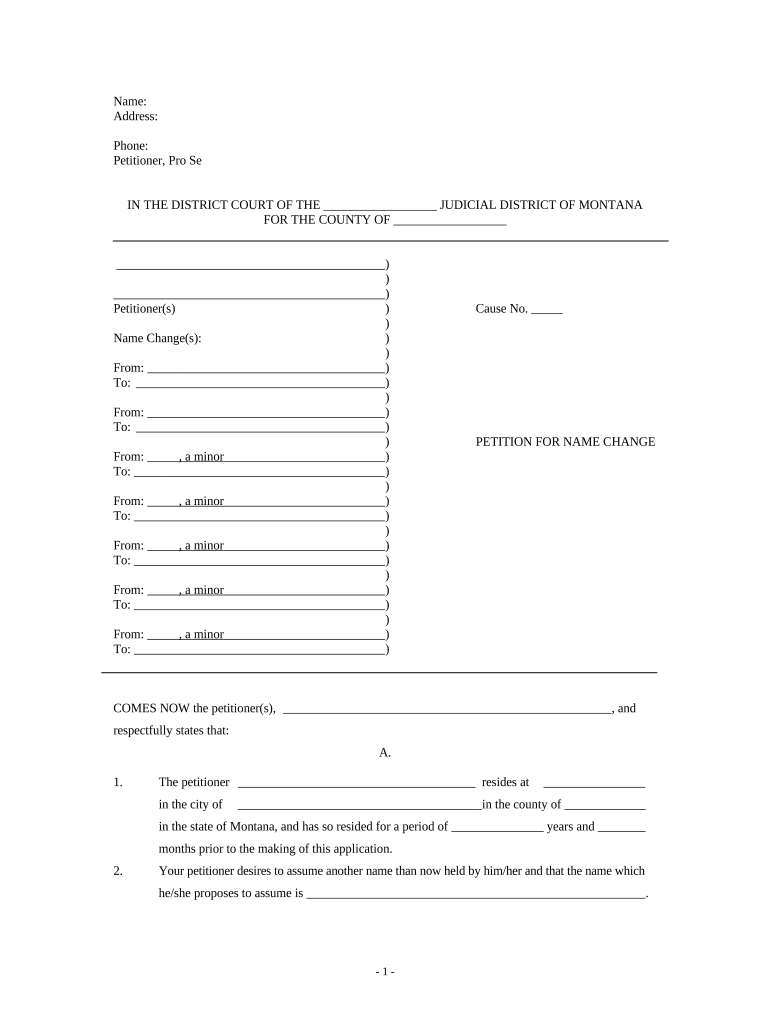 montana name change after marriage Preview on Page 1.