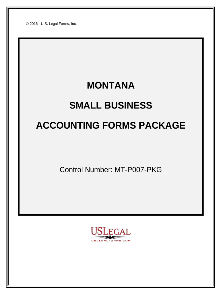 Small Business Accounting Package - Montana Preview on Page 1