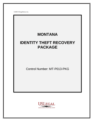 Identity Theft Recovery Package - Montana