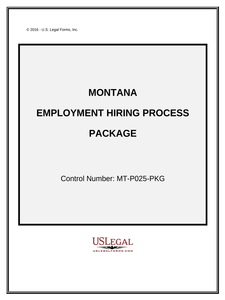 Employment Hiring Process Package - Montana Preview on Page 1