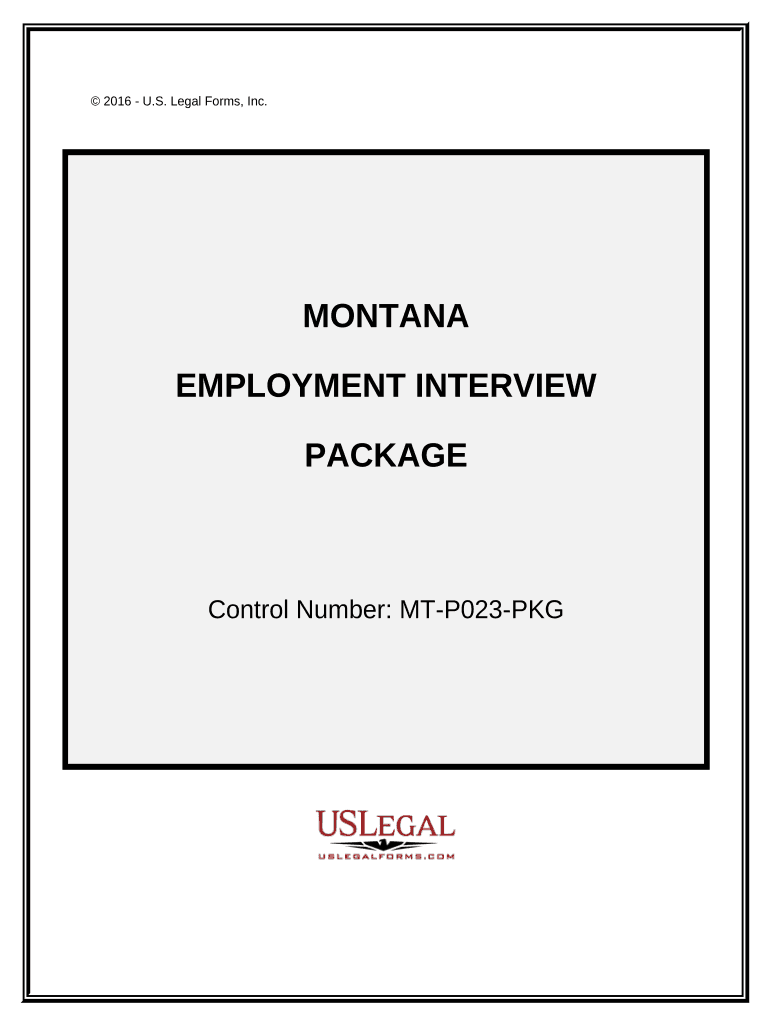 Employment Interview Package - Montana Preview on Page 1