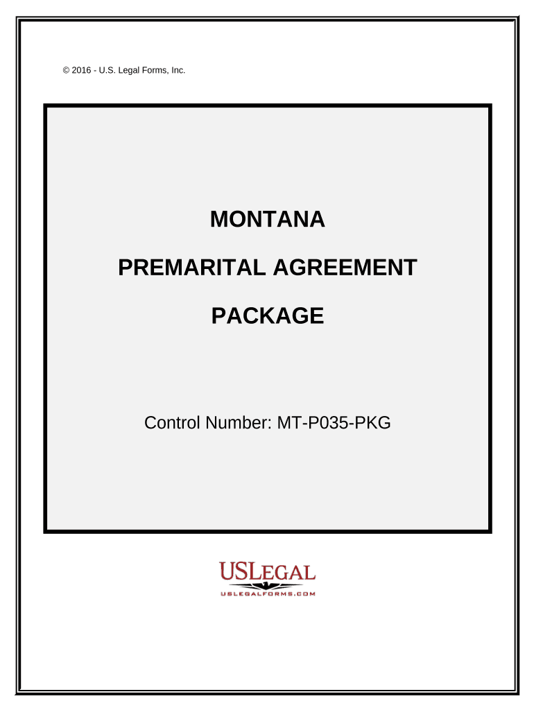 Premarital Agreements Package - Montana Preview on Page 1