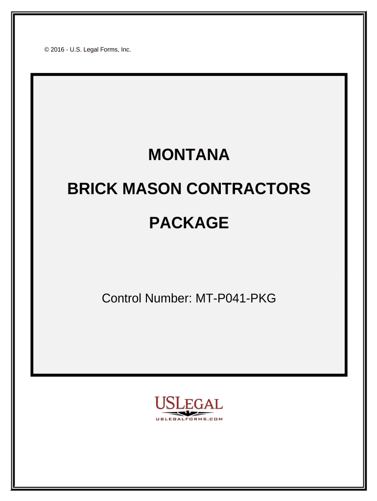 Brick Mason Contractor Package - Montana Preview on Page 1