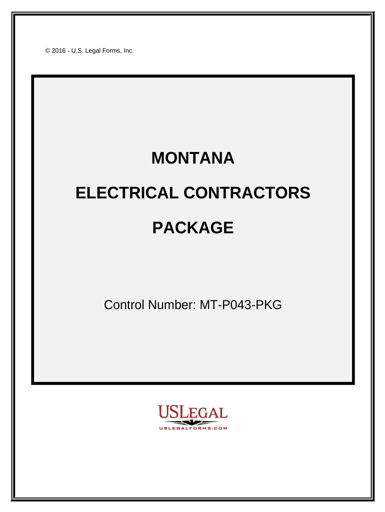 Electrical Contractor Package - Montana Preview on Page 1