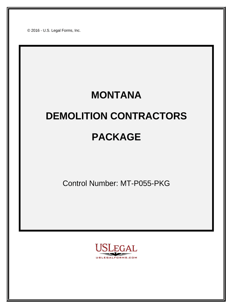 Demolition Contractor Package - Montana Preview on Page 1.