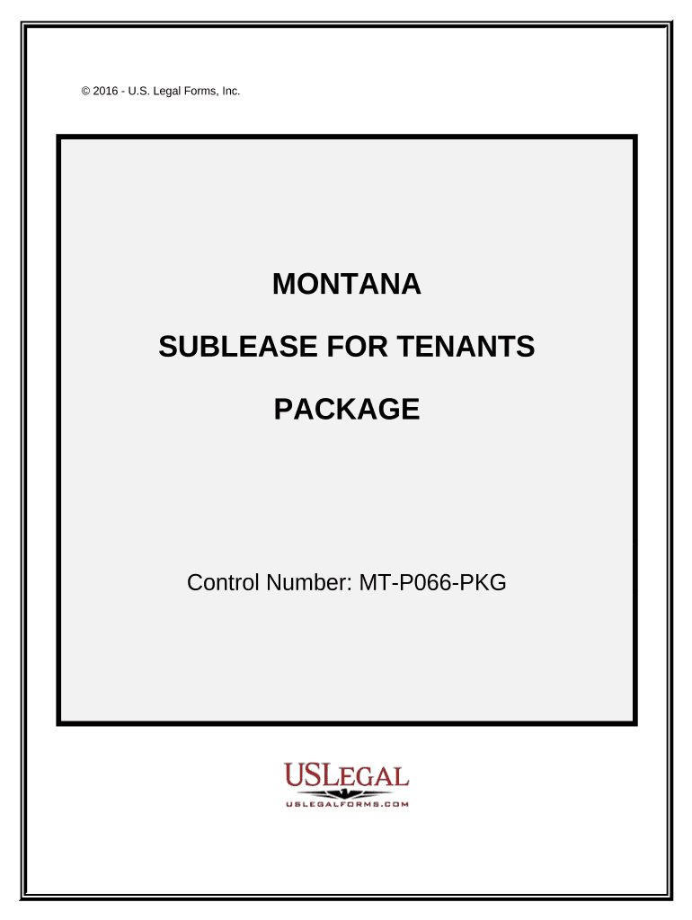 Landlord Tenant Sublease Package - Montana Preview on Page 1.