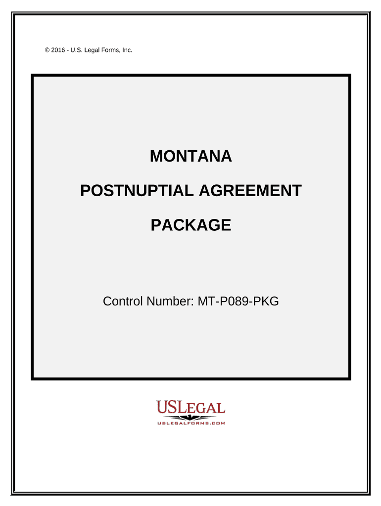 Postnuptial Agreements Package - Montana Preview on Page 1