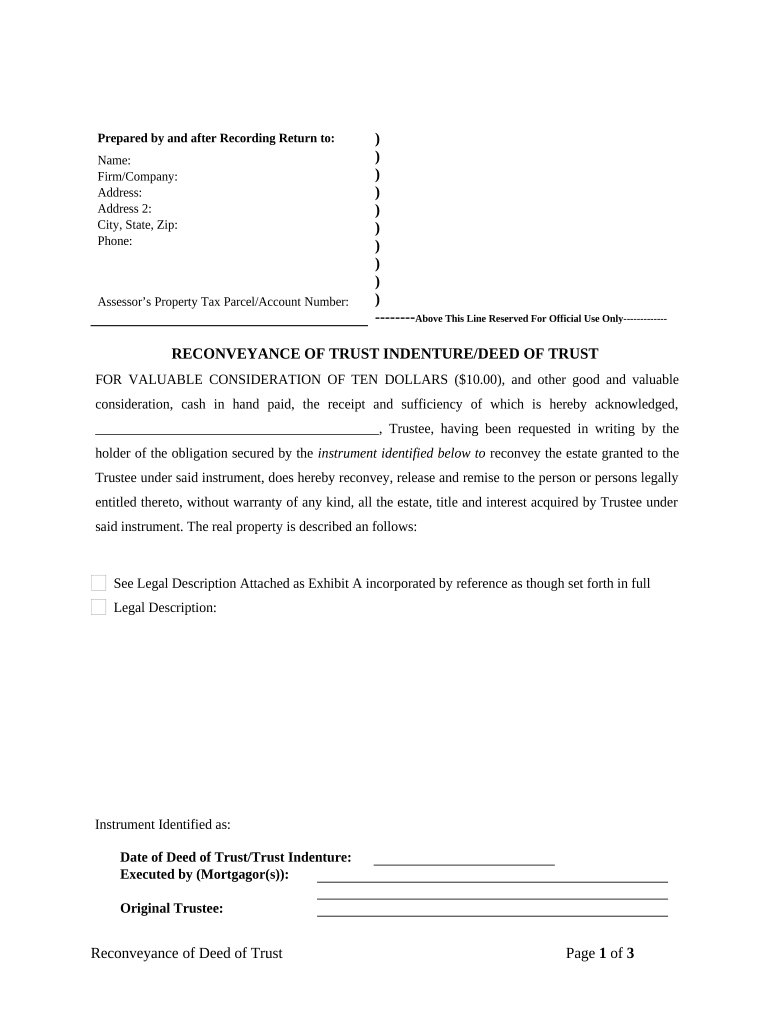 montana trust indenture Preview on Page 1