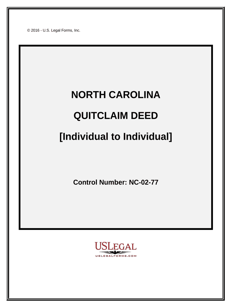 quitclaim deed nc Preview on Page 1