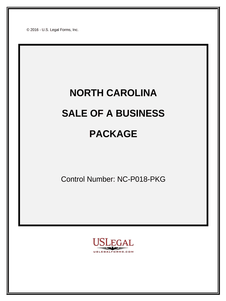 Sale of a Business Package - North Carolina Preview on Page 1.