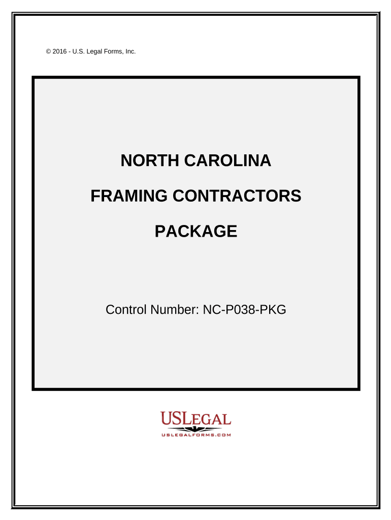 Framing Contractor Package - North Carolina Preview on Page 1