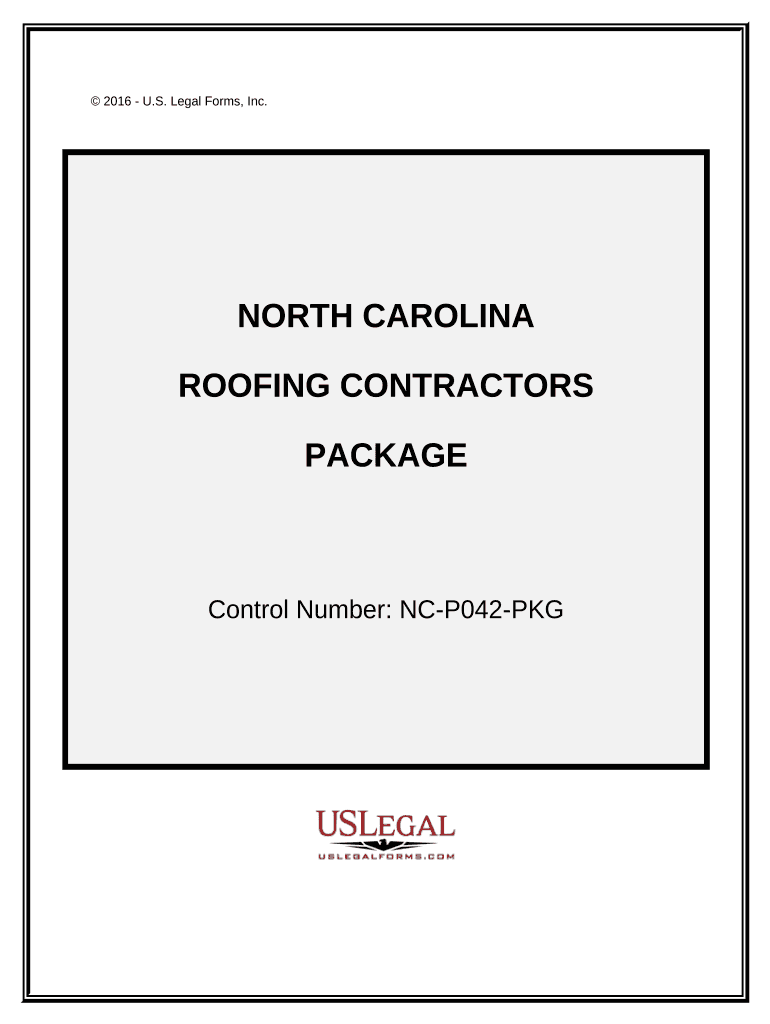 Roofing Contractor Package - North Carolina Preview on Page 1