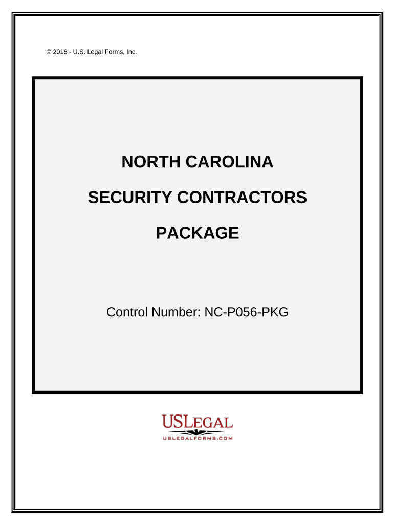 Security Contractor Package - North Carolina Preview on Page 1