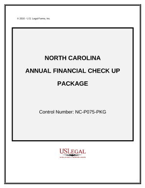 Annual Financial Checkup Package - North Carolina