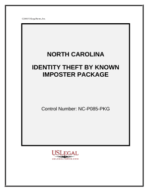Identity Theft by Known Imposter Package - North Carolina