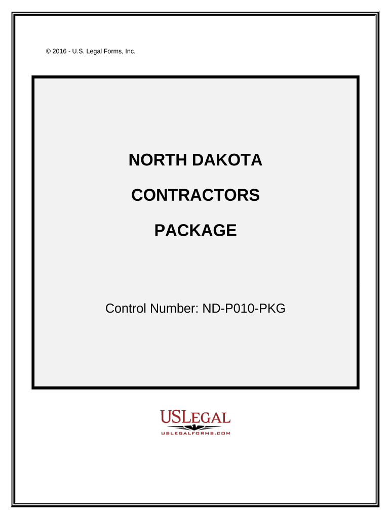 Contractors Forms Package - North Dakota Preview on Page 1