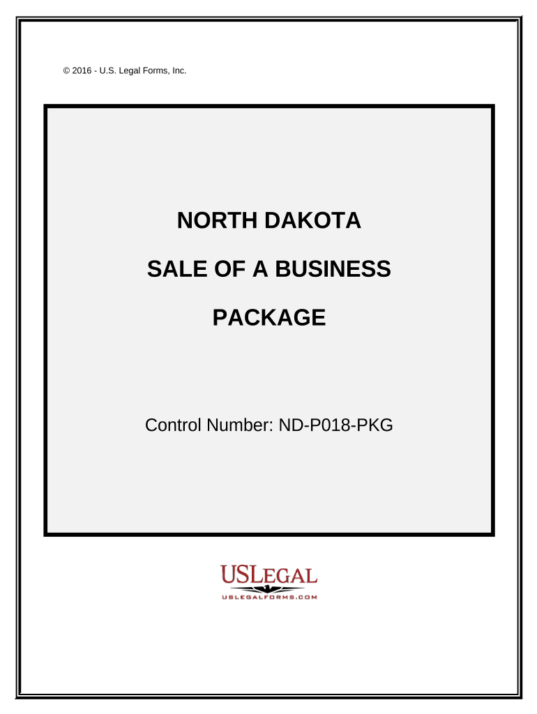 Sale of a Business Package - North Dakota Preview on Page 1