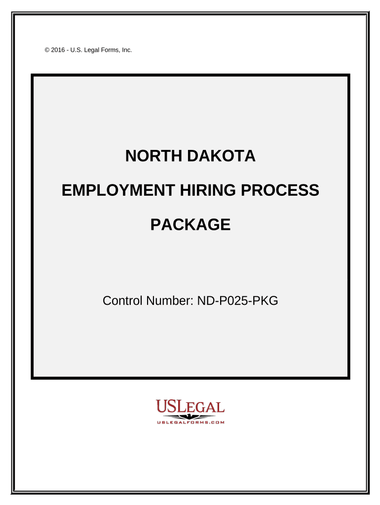 Employment Hiring Process Package - North Dakota Preview on Page 1.