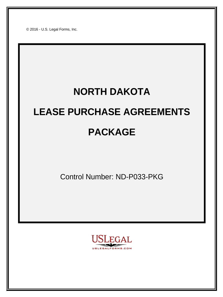 Lease Purchase Agreements Package - North Dakota Preview on Page 1