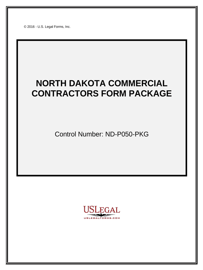 Commercial Contractor Package - North Dakota Preview on Page 1