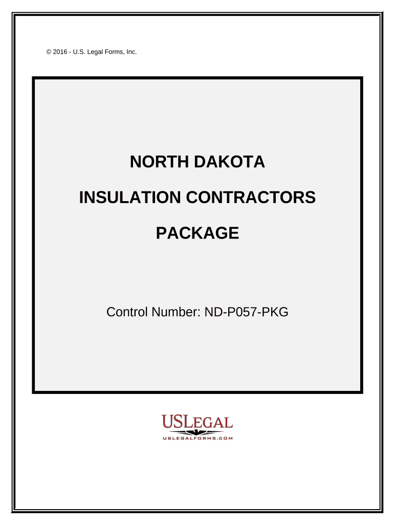 Insulation Contractor Package - North Dakota Preview on Page 1
