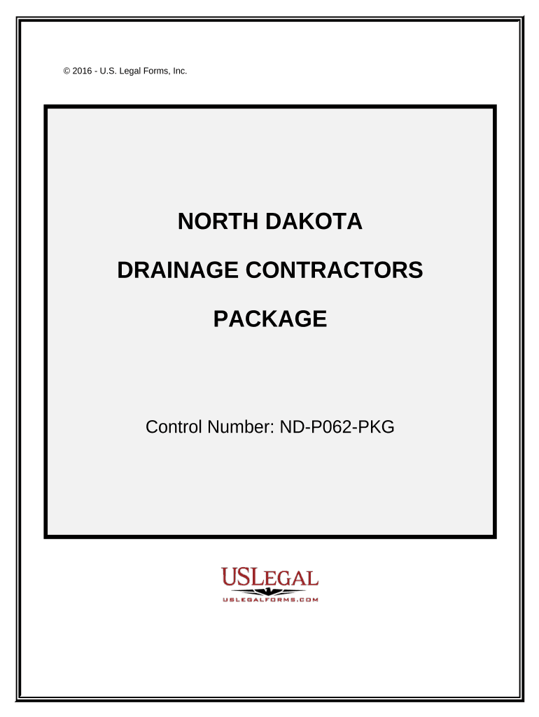 Drainage Contractor Package - North Dakota Preview on Page 1.