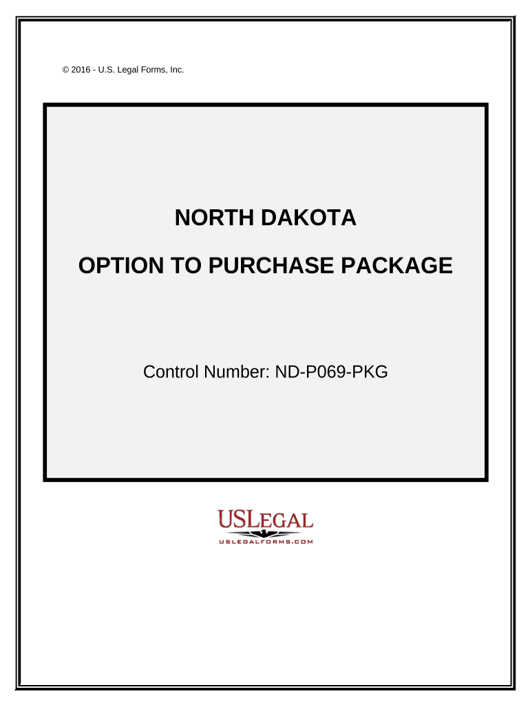 Option to Purchase Package - North Dakota Preview on Page 1