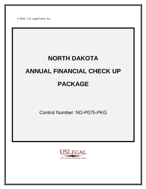 Annual Financial Checkup Package - North Dakota