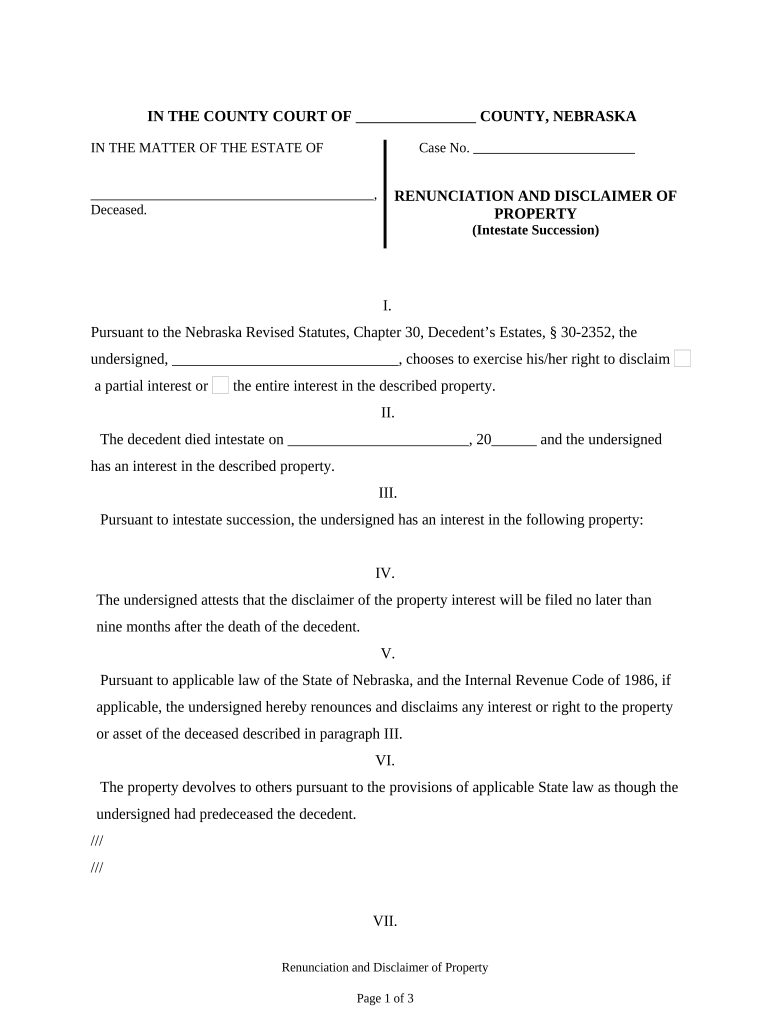 Nebraska property online Fill out & sign online DocHub