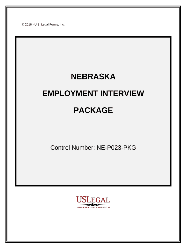 Employment Interview Package - Nebraska Preview on Page 1.