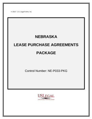 Lease Purchase Agreements Package - Nebraska