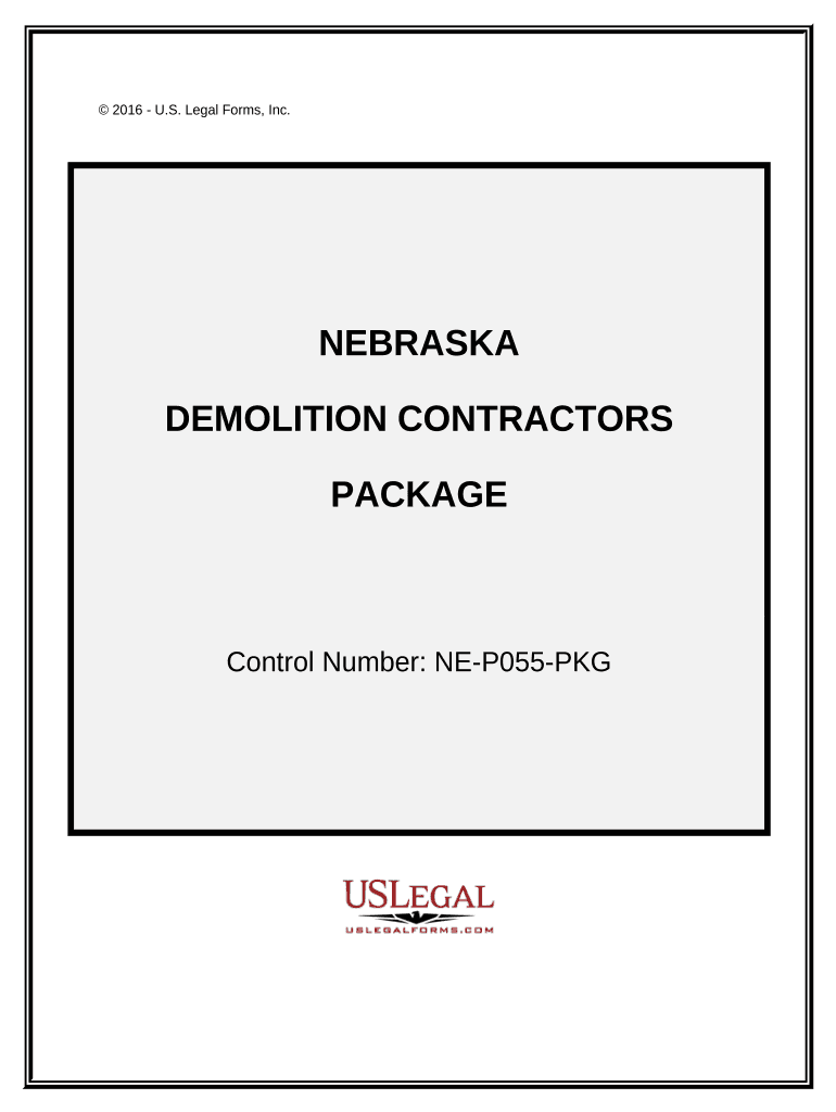 Demolition Contractor Package - Nebraska Preview on Page 1