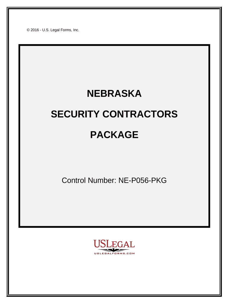 Security Contractor Package - Nebraska Preview on Page 1