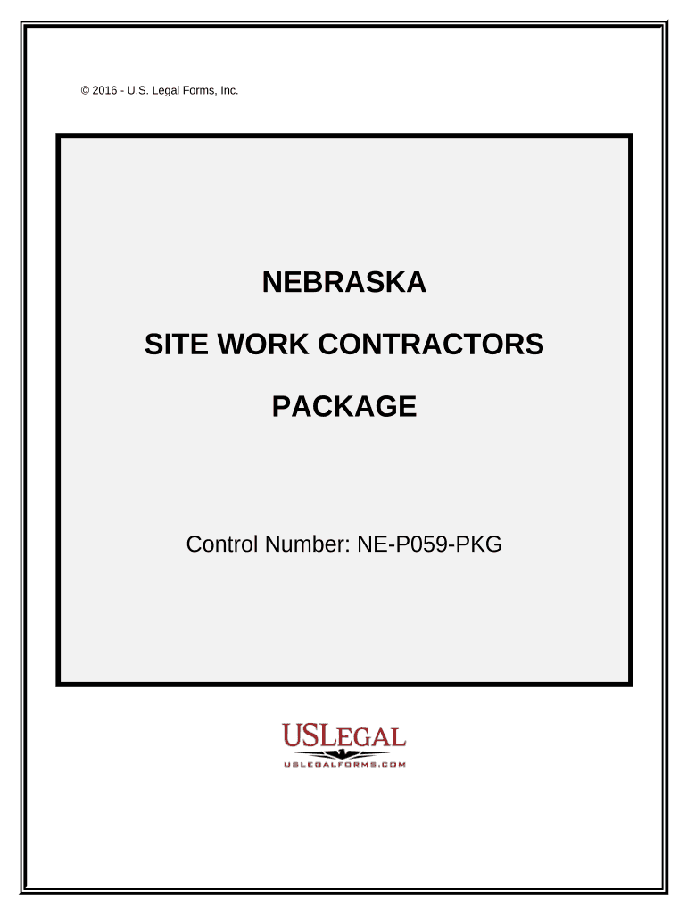 Site Work Contractor Package - Nebraska Preview on Page 1